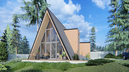 Air Frame Usual House ユージュアルハウス A-Frame 39 19 ft. x 23 ft. A frame building | Hud-1 EZ Buildings