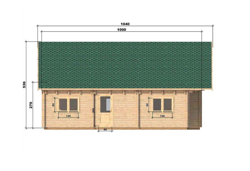 Miniaturbild: Felix J68 19 ft. x 32 ft. multi room log cabin D.I.Y. building kit
