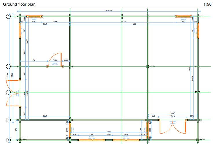 Thumbnail: Nordic J68 692 sq. ft. milled log timbers do it yourself building kit
