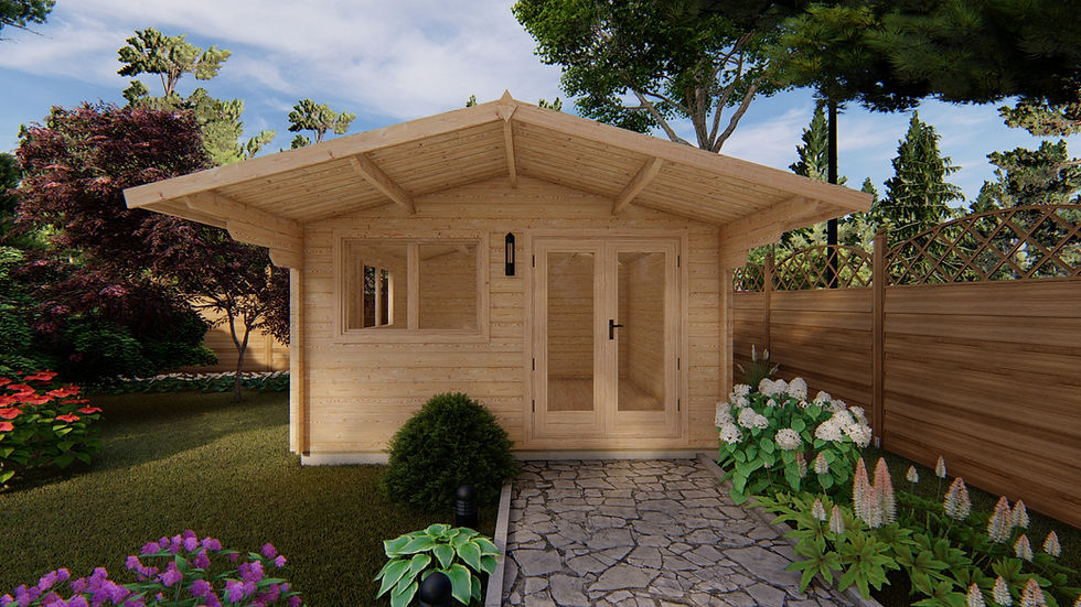 縮圖：Alva 13 ft. 1 in. x 13 ft. 1 in. garden house D.I.Y. log cabin kit
