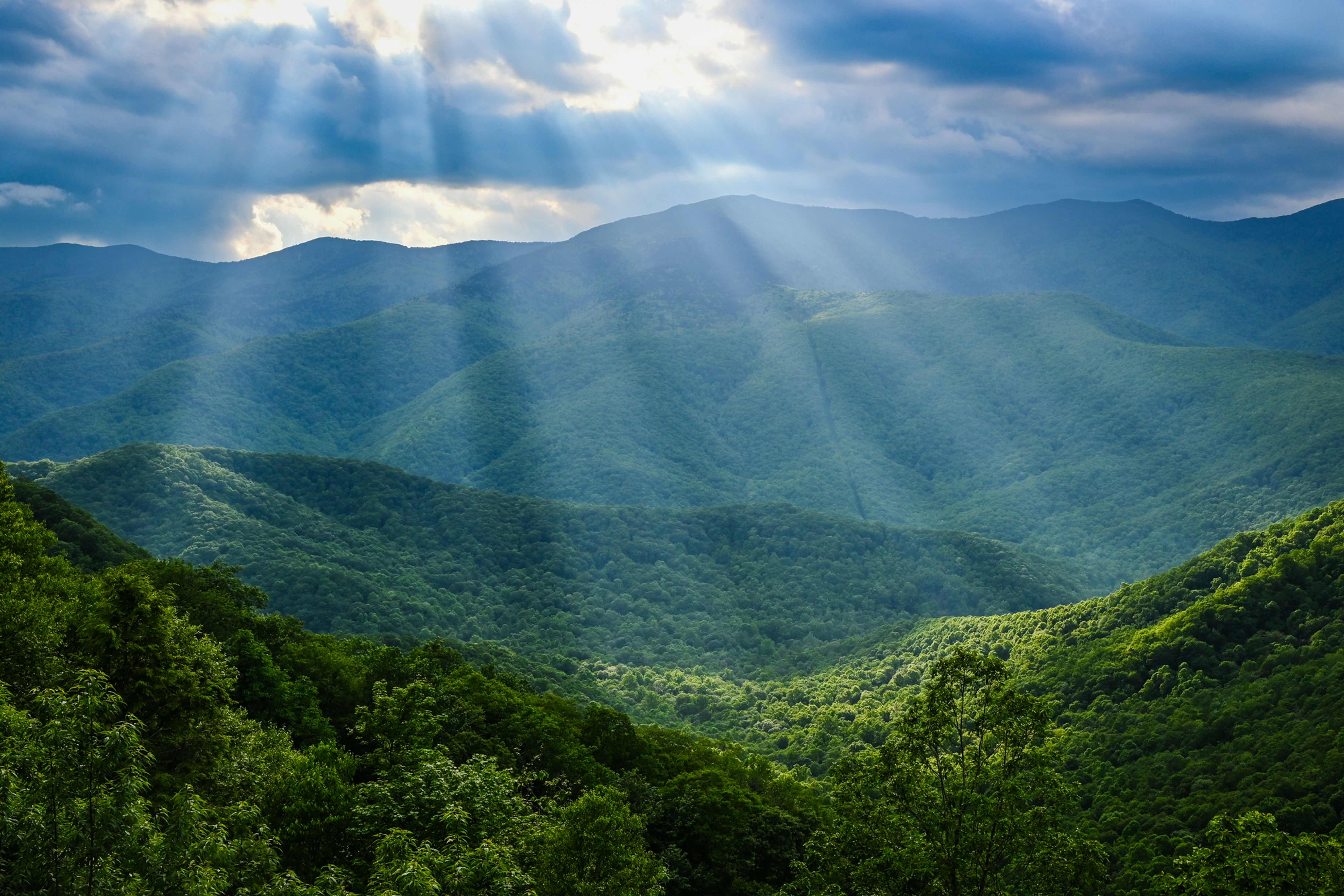 Blue Ridge Mountains Afternoon Sun