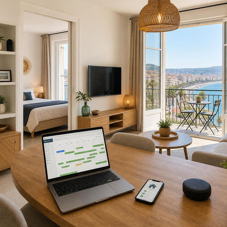 Logement Airbnb moderne avec arrivée autonome et outils de gestion automatisée pour la location courte durée