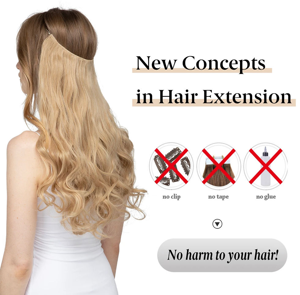 Thumbnail: Golden beige blonde ( no clip halo extension) 