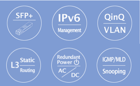 Thumbnail: L2+ 16-Port 10/100/1000T + 4-Port 100/1000X SFP + 2-Port 10G SFP+ Managed Ethern