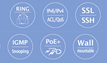 Thumbnail: Industrial L2+ 8-Port 10/100/1000T 802.3at PoE + 2-Port 100/1000X SFP LCD touch
