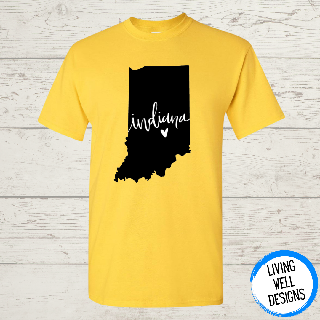 Indiana State Heart T-Shirt