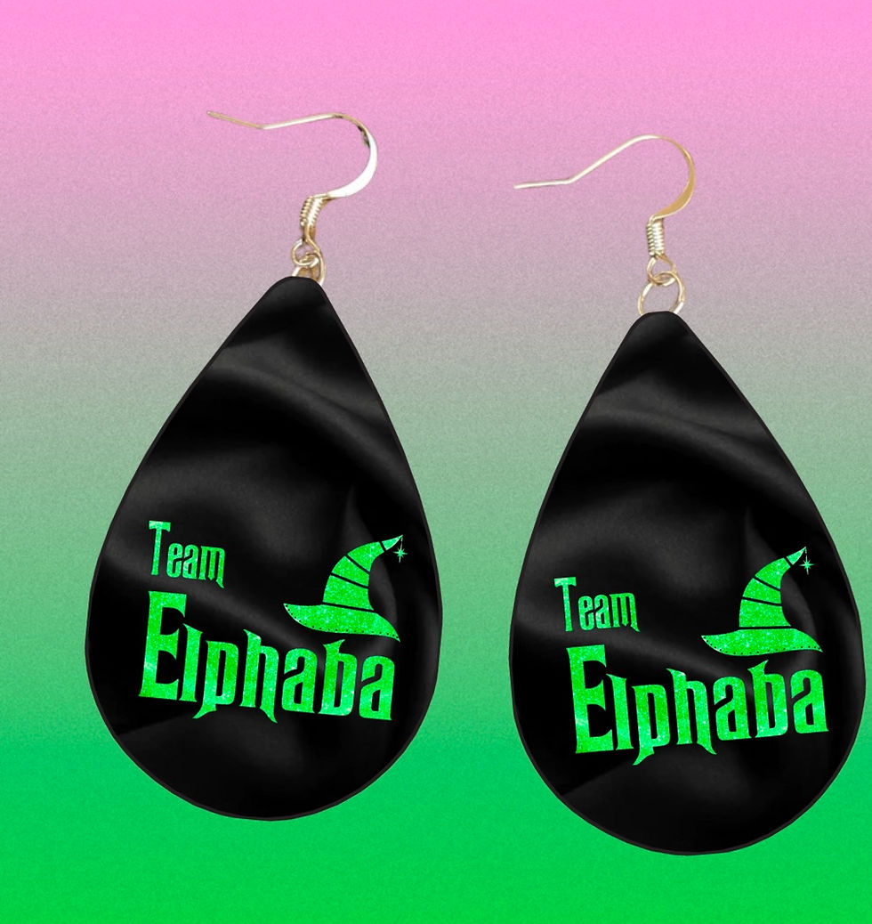 Team Elphaba Wicked Earrings
