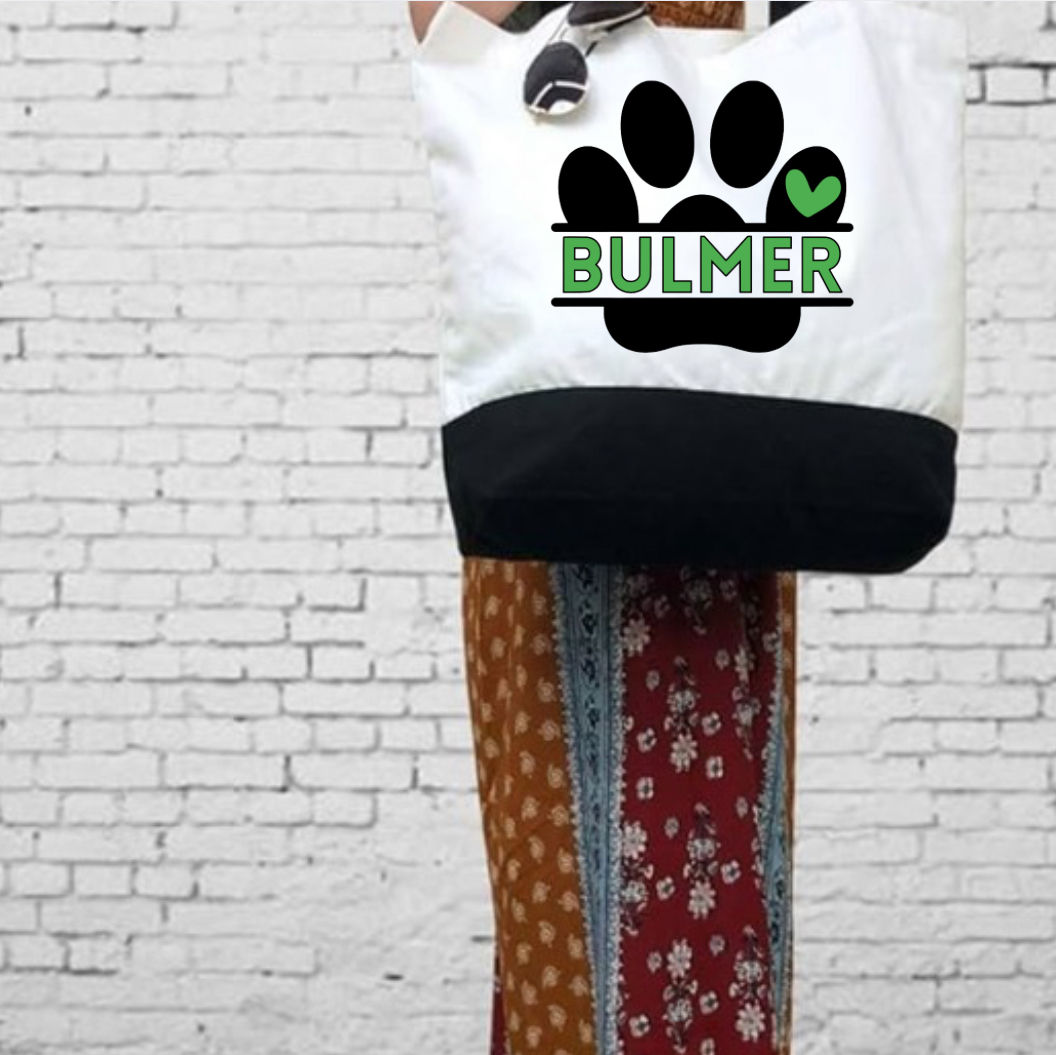 Customized Canvas Doggie Tote Bag