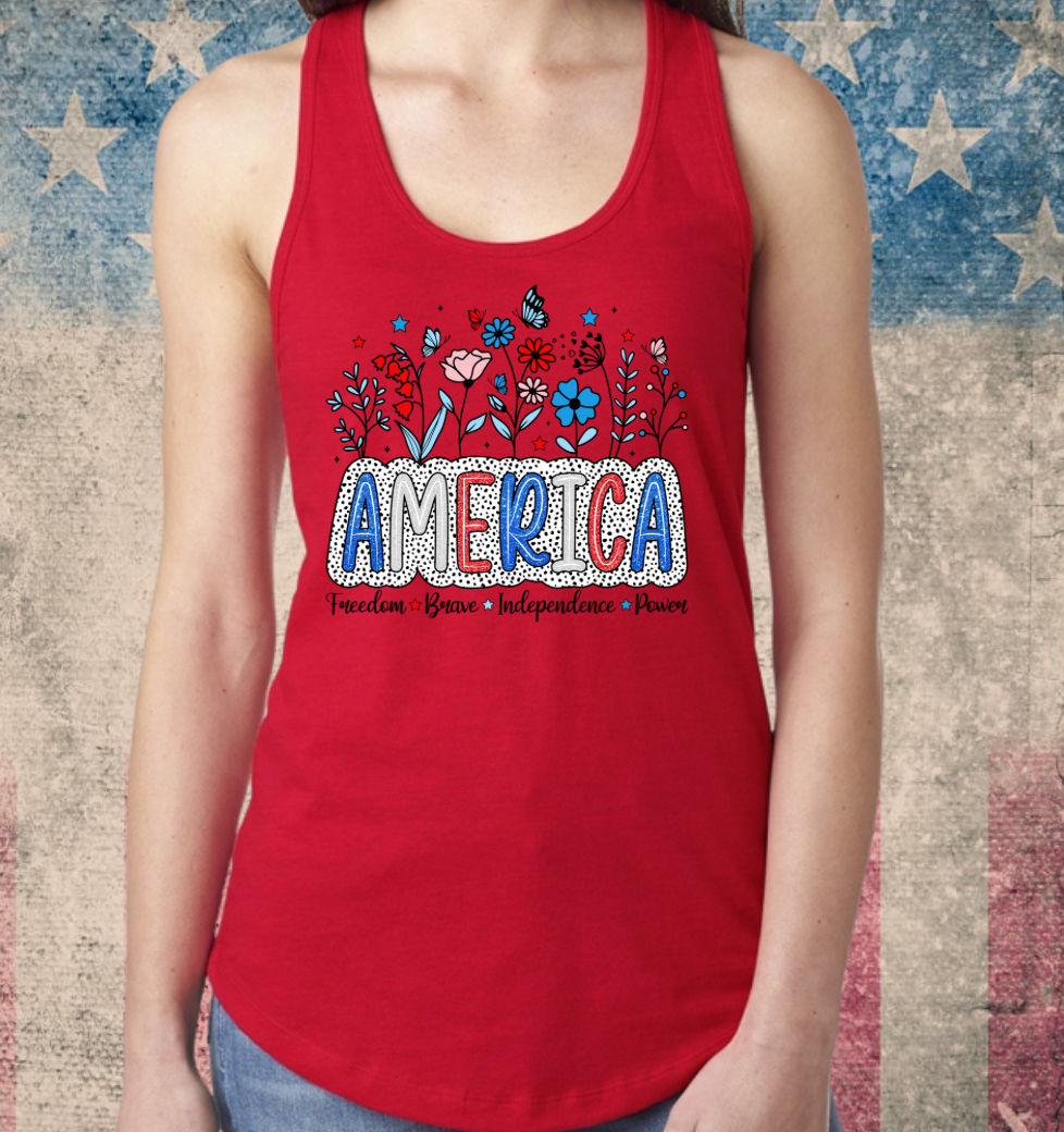 Thumbnail: American Flowers T-Shirts and Tank