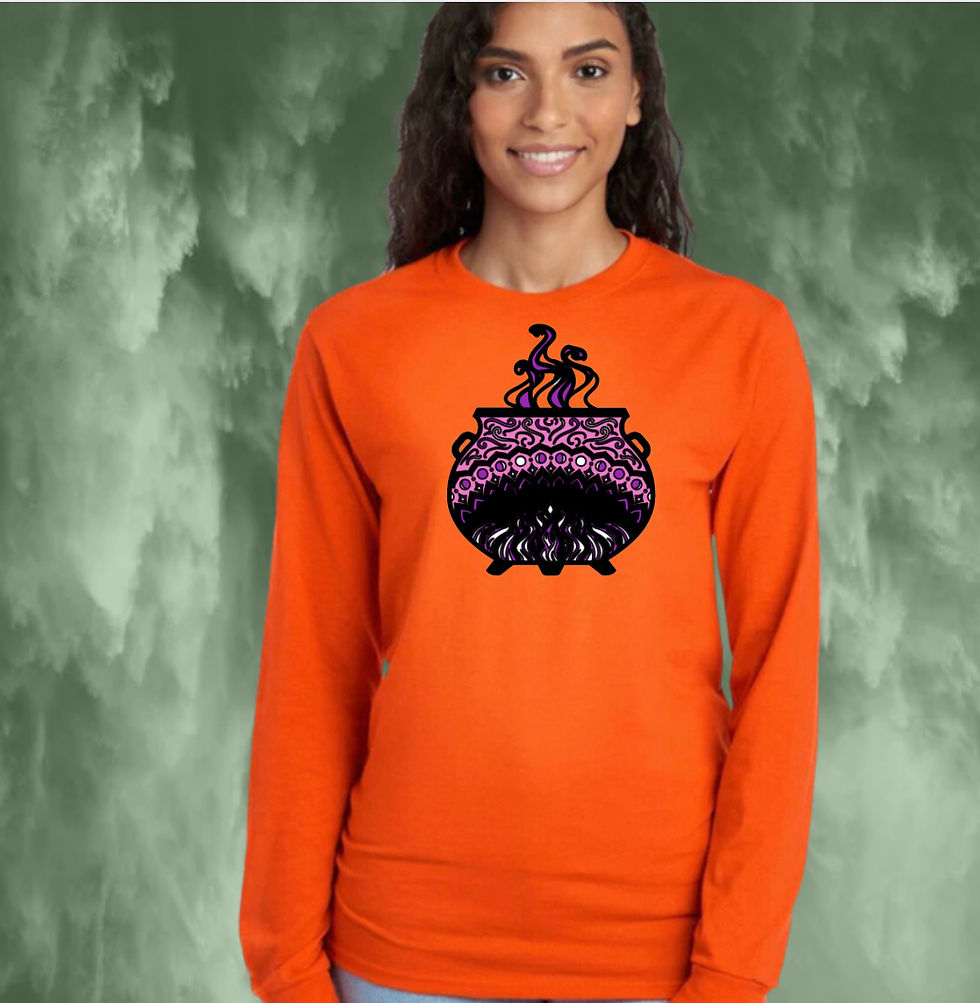Thumbnail: Halloween Cauldron Long Sleeve T-Shirt