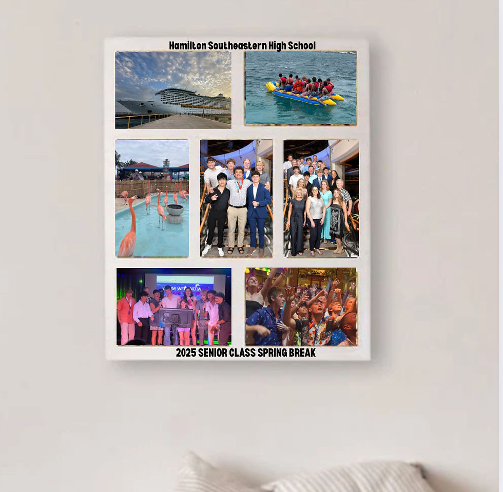 Thumbnail: HSE 2025 Spring Break Custom Designed Collage Picture Frame 