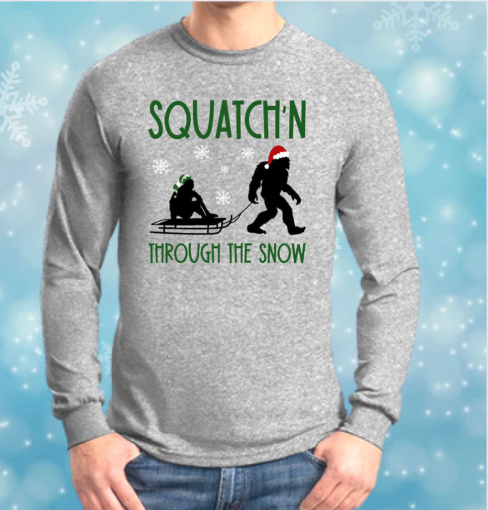 Thumbnail: Squatch’n Through The Snow Longsleeve T-Shirt and Sweatshirts