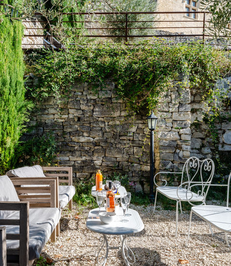 Coin détente du gîte Les Terrasses du Château
25 Rue Neuve, 26160 Le Poët-Laval