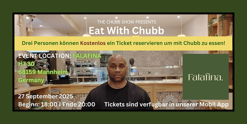 You're Invited to "Eat With Chubb" at Falafina!
