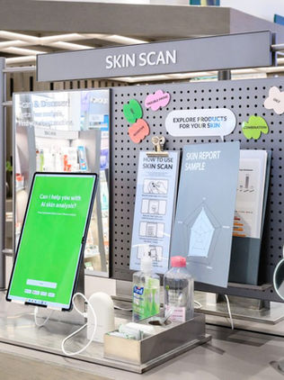 becon Skinscan installed at Olive Young Pasadena store