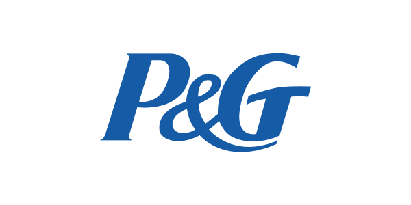 Official logo of P&G, a trusted partner of becon.