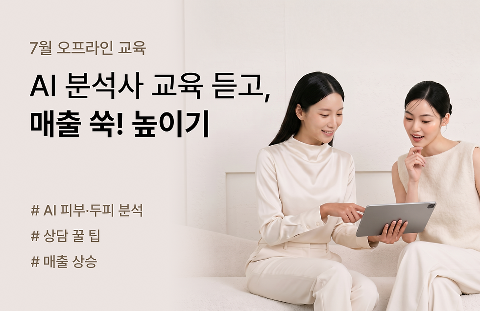 뷰티샵 매출 상승의 열쇠! 삼성 투자 AI 기술력 '비컨' 7월 실습 교육 세션 안내
