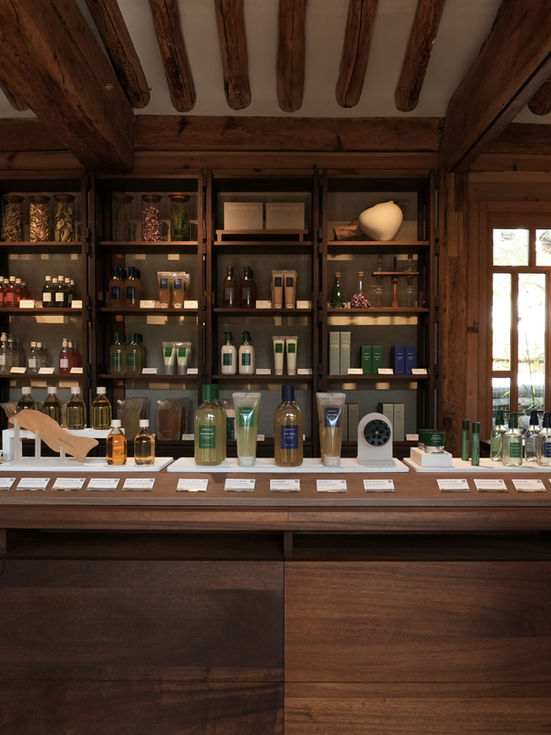 The diverse product lineup at the Aromatica Bukchon flagship store