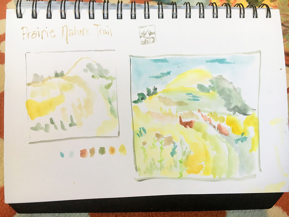 sketchbook with color swatches