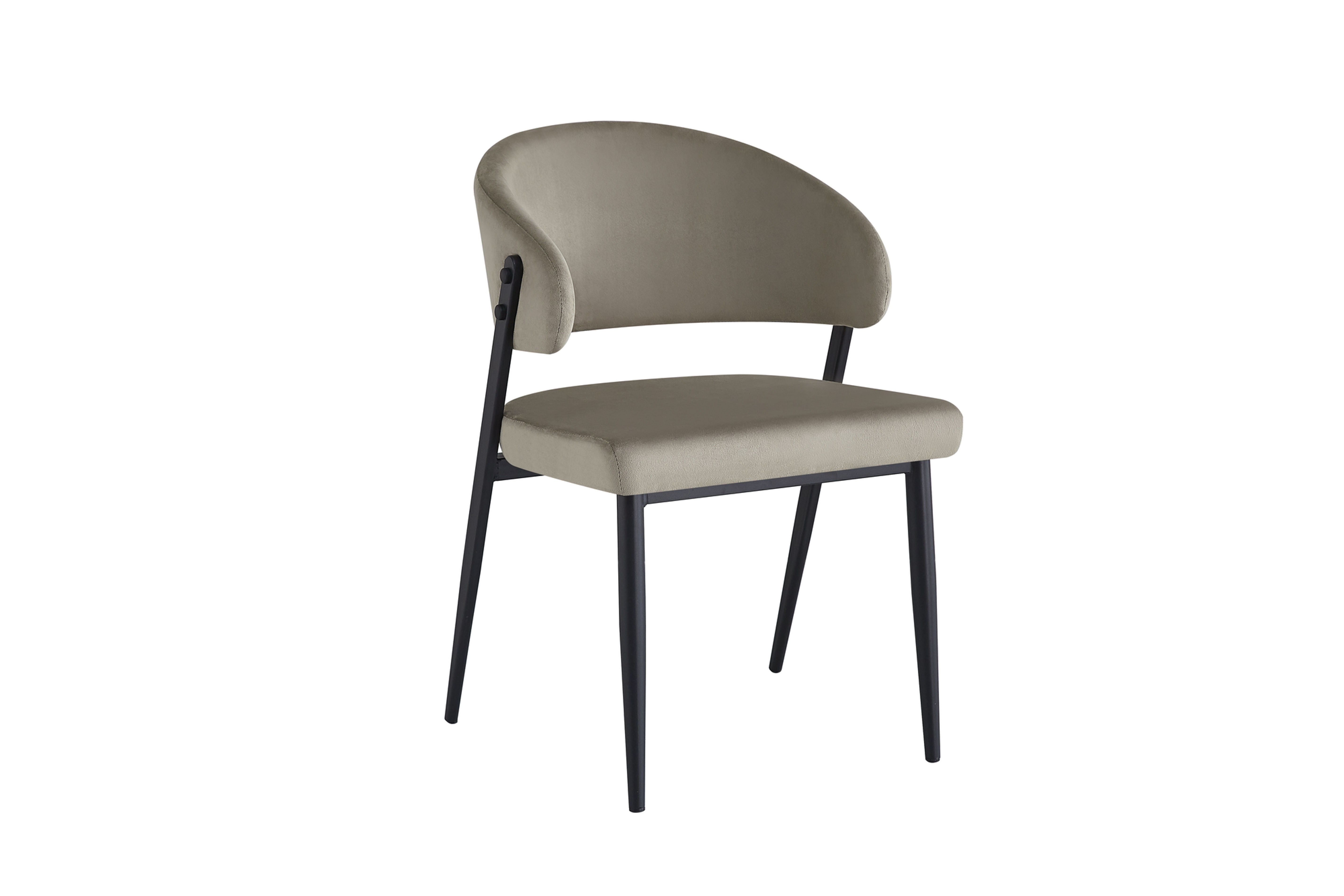 Chaise Lamia taupe pieds noirs