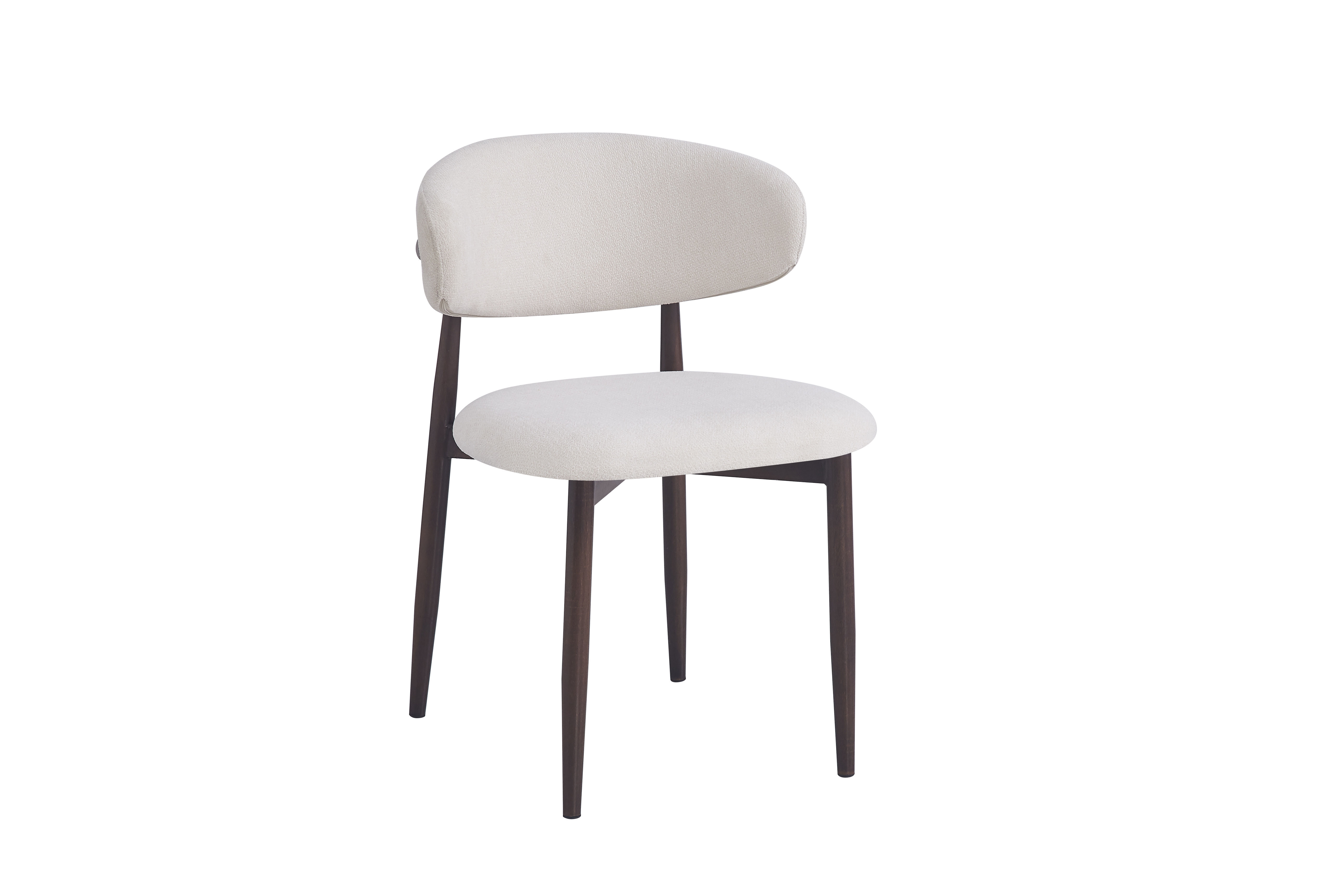 Chaise Lucile noyer grain beige ( lot de 2 )