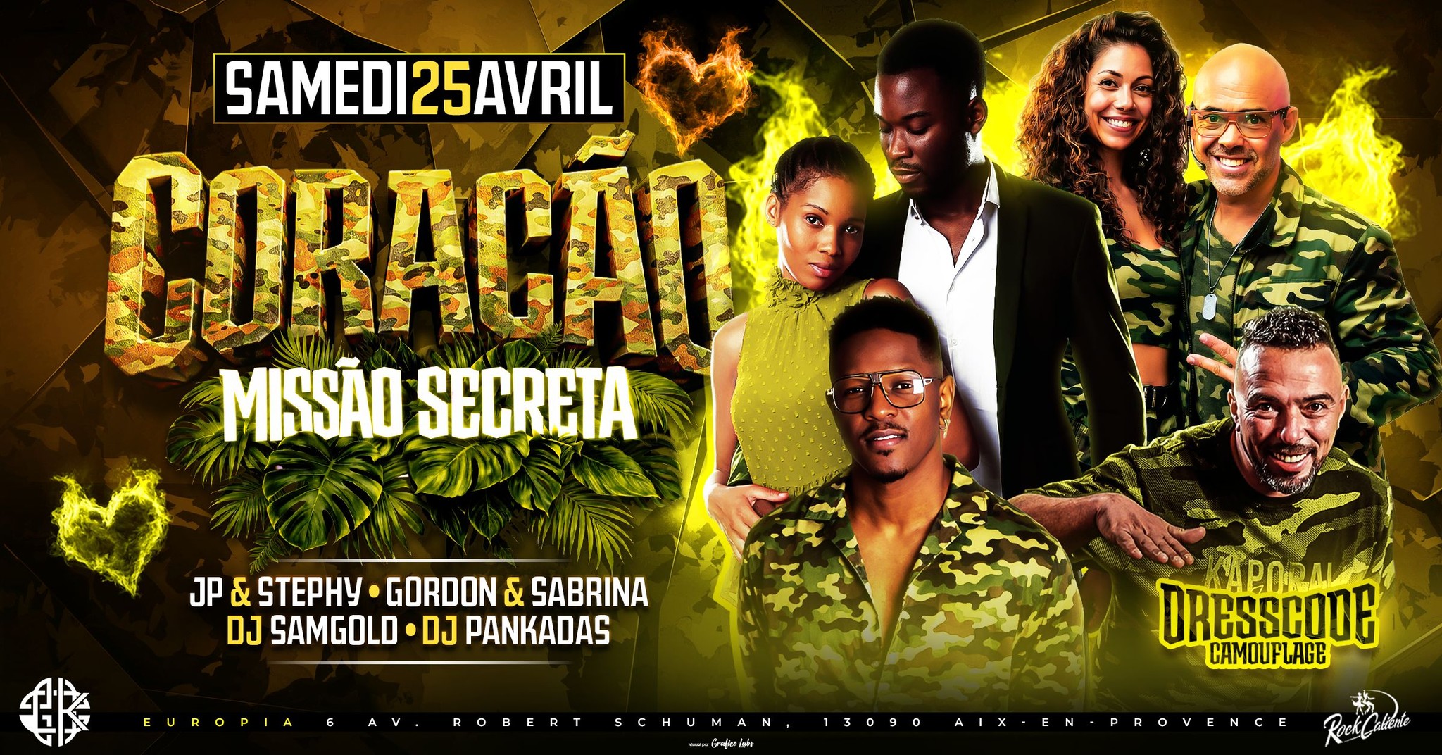 Affiche de Soirée Coraçao — Kizomba @ Europia — Rock'Caliente