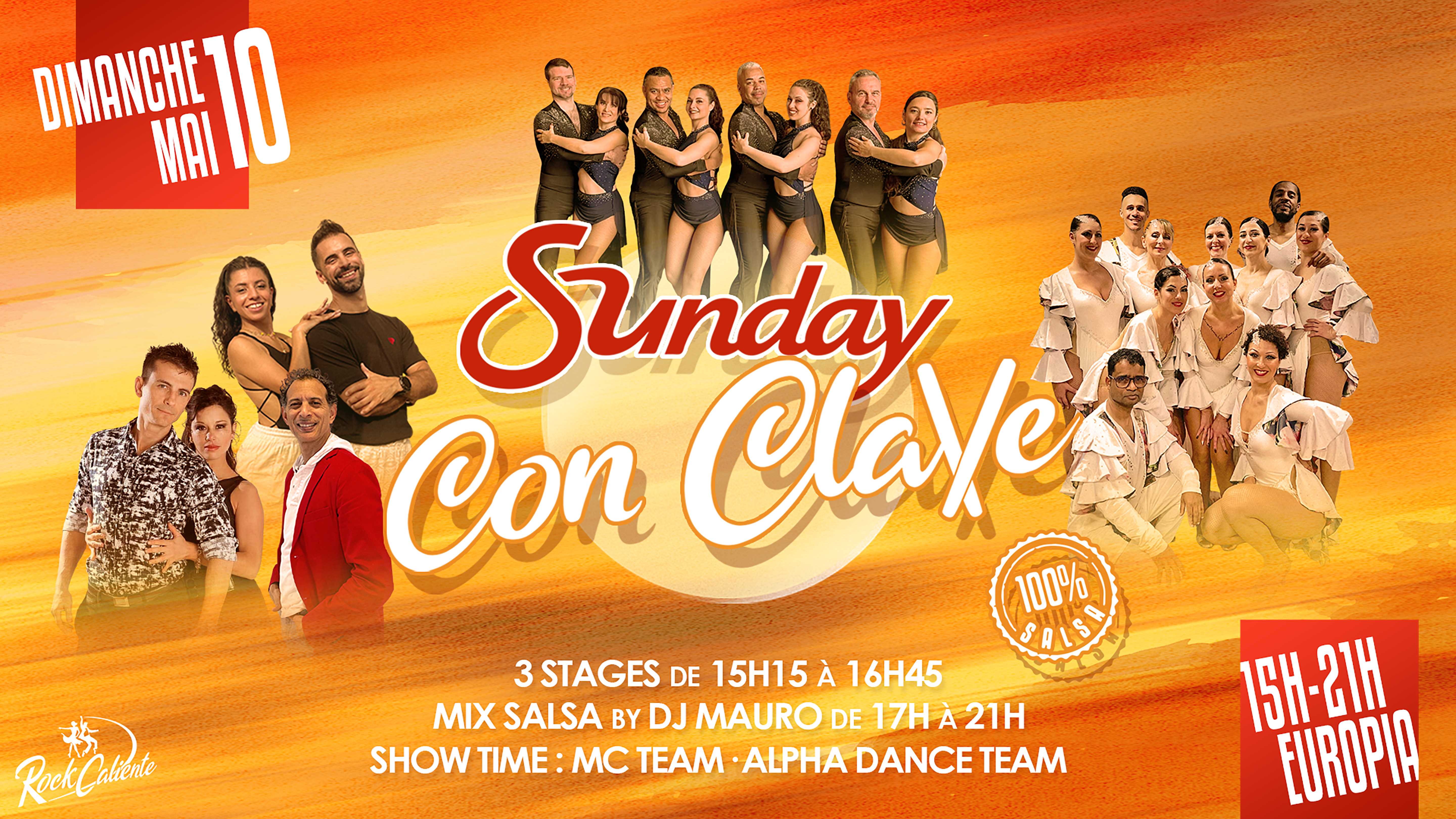 Affiche de Sunday Con Clave — Après-midi Salsa @ Europia