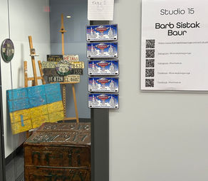 Where can I see Barb's art in person?