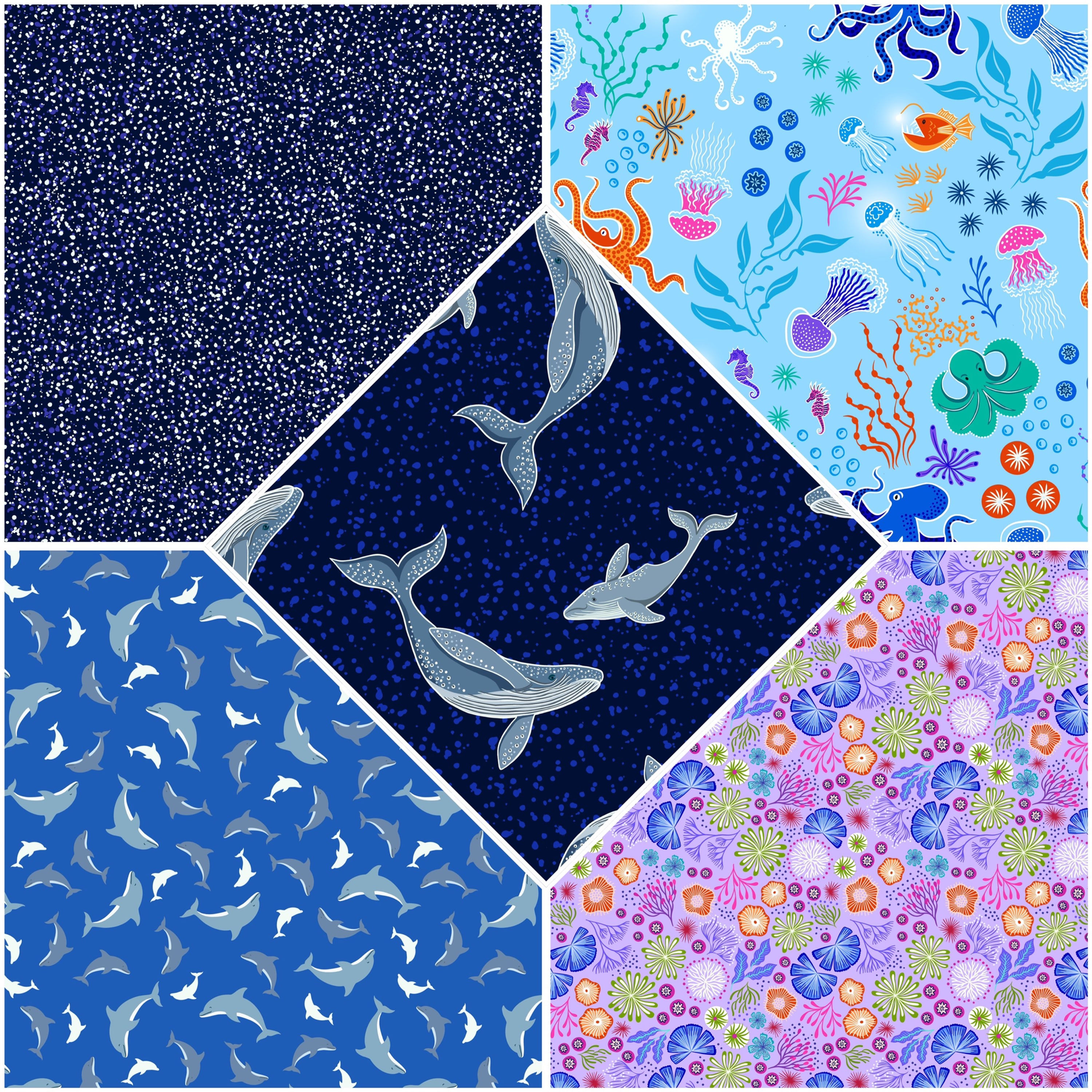 Ocean Glow - FQ Bundle 1 - Lewis and Irene