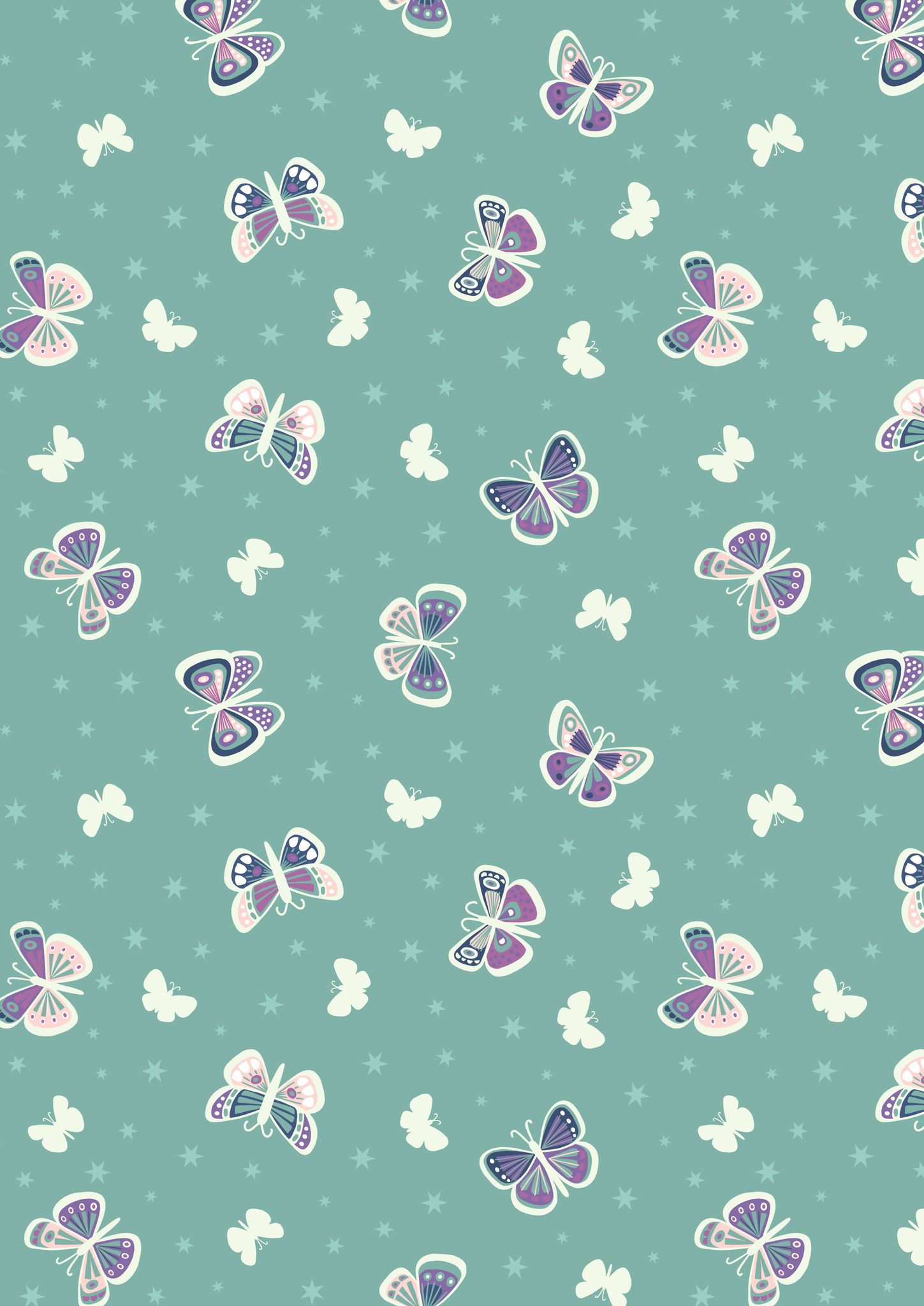 Lewis and Irene - Fairy Nights - Butterfly glow on teal