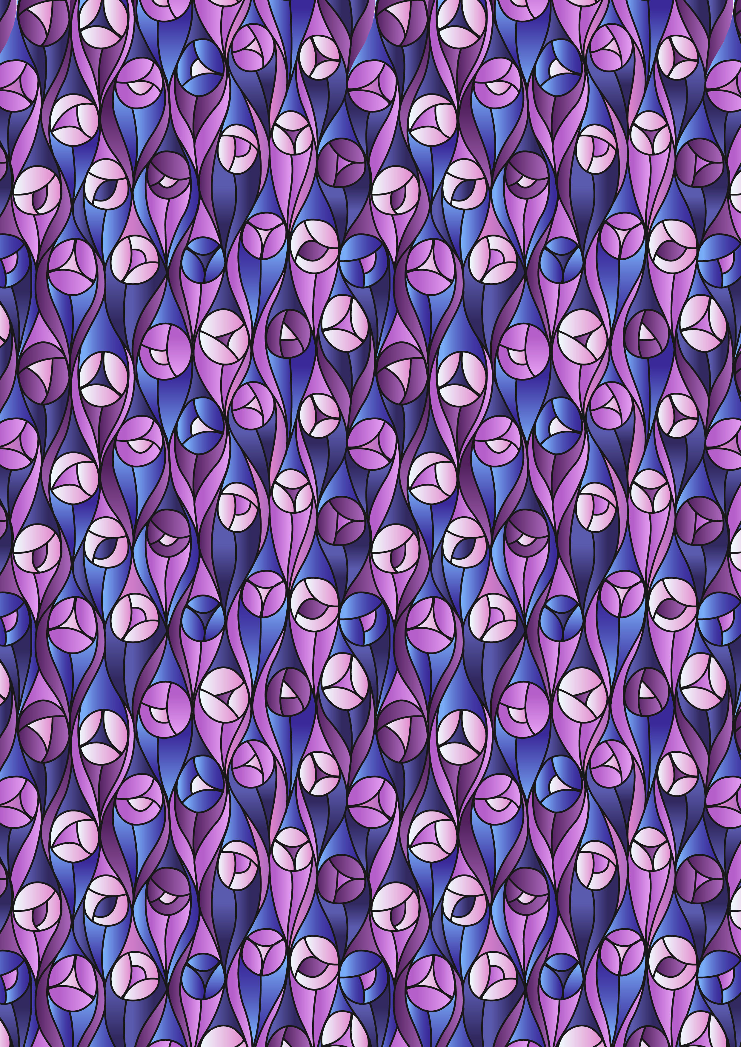 Reflections - Purple & Blue Buds