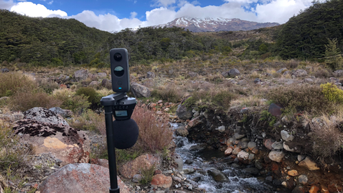River nature sound field recording in New Zealand