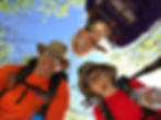 Family hiking