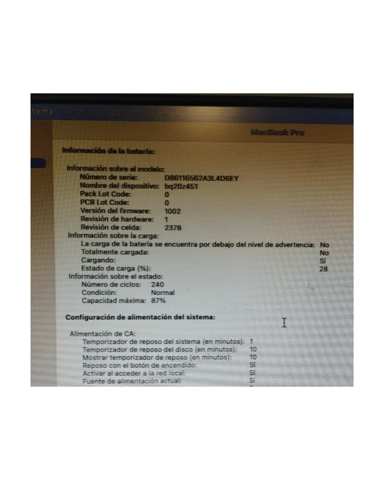 pcypartes | Venta de computadores de segunda bogotá y computadoresAPPLE MACBOOK M1 16 GB RAM 256 SSD 240 CICLOS PANTALLA ROTA