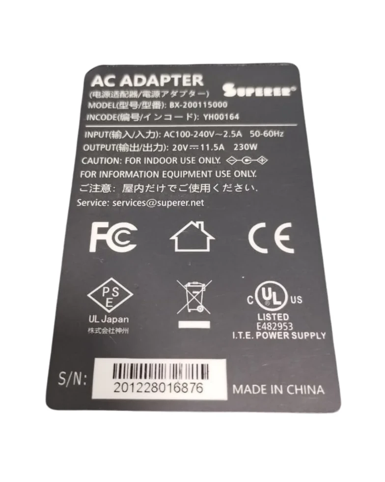 Lenovo | Venta de computadores de segunda bogotá y computadores usados |CARGADOR PUNTA CUADRADA AC ADPTER 230W