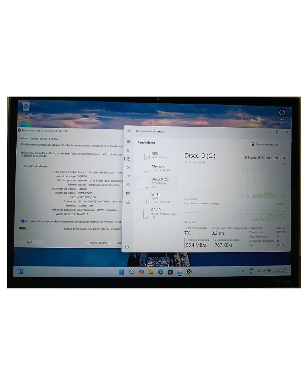 LENOVO | Venta de computadores de segunda y usados bogotá | Lenovo ThinkPad X13 Yoga G2 táctil 360° i5-1145G7 16GB 256 GB M.2