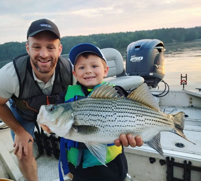 Guided striped bass fishing trip on Lake Allatoona