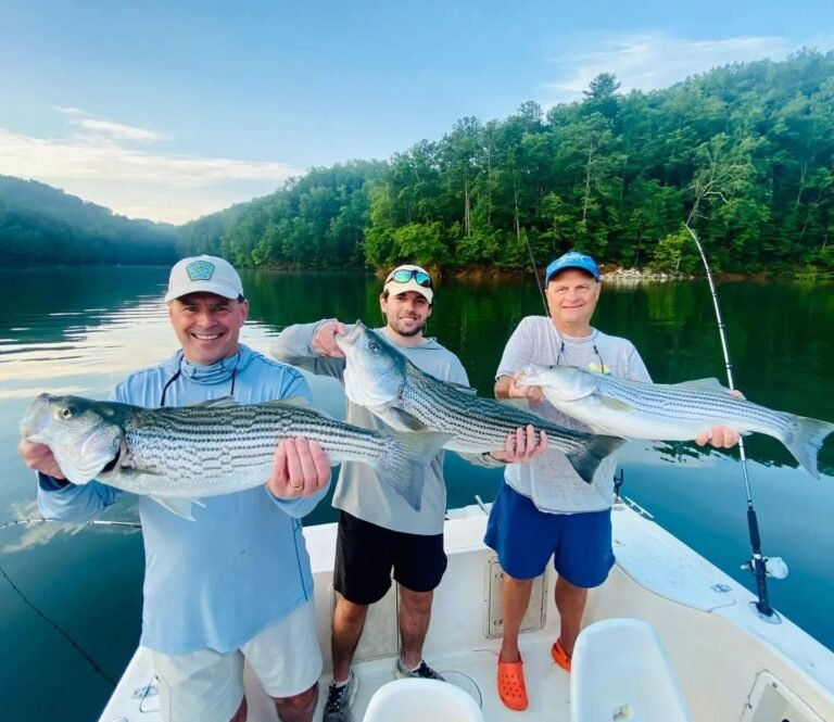 Professional fishing boat for Lake Lanier striper fishing trips