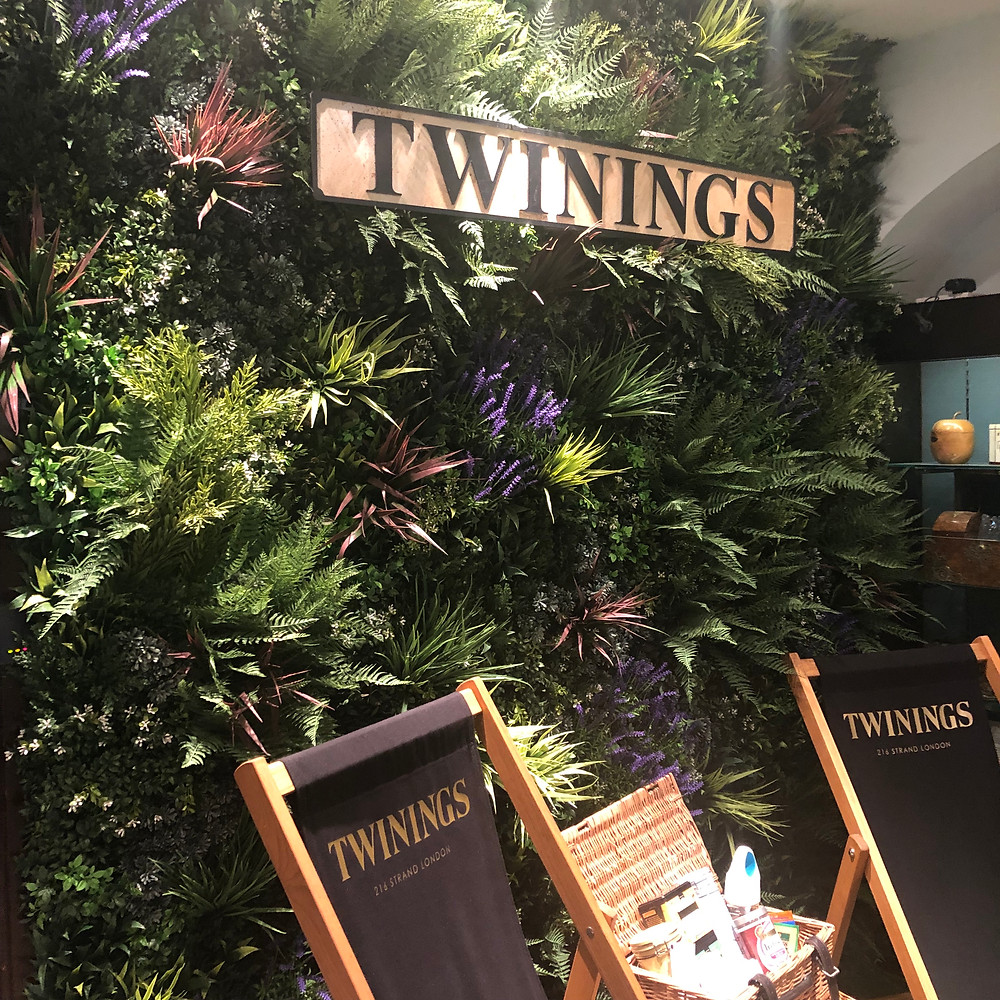 Twinings summer decoration within the Twinings Tea Shop