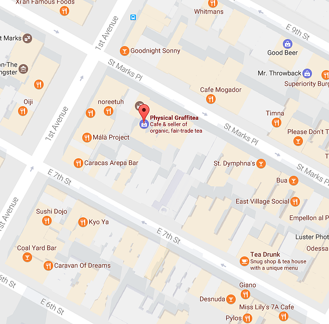 Physical Graffitea| 96 St. Marks Pl., New York, NY 10009