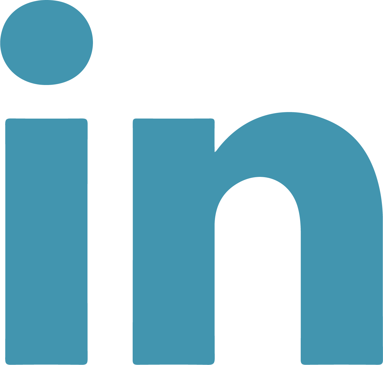 Blue LinkedIn professional network logo, clearly showing the text "in".