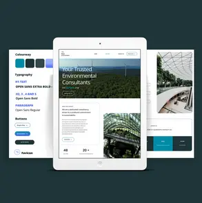 Pure environment website mockup