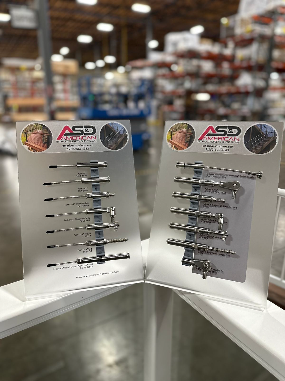 Cable Railing Hardware Display