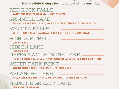 10 go-to hikes in Glacier National Park