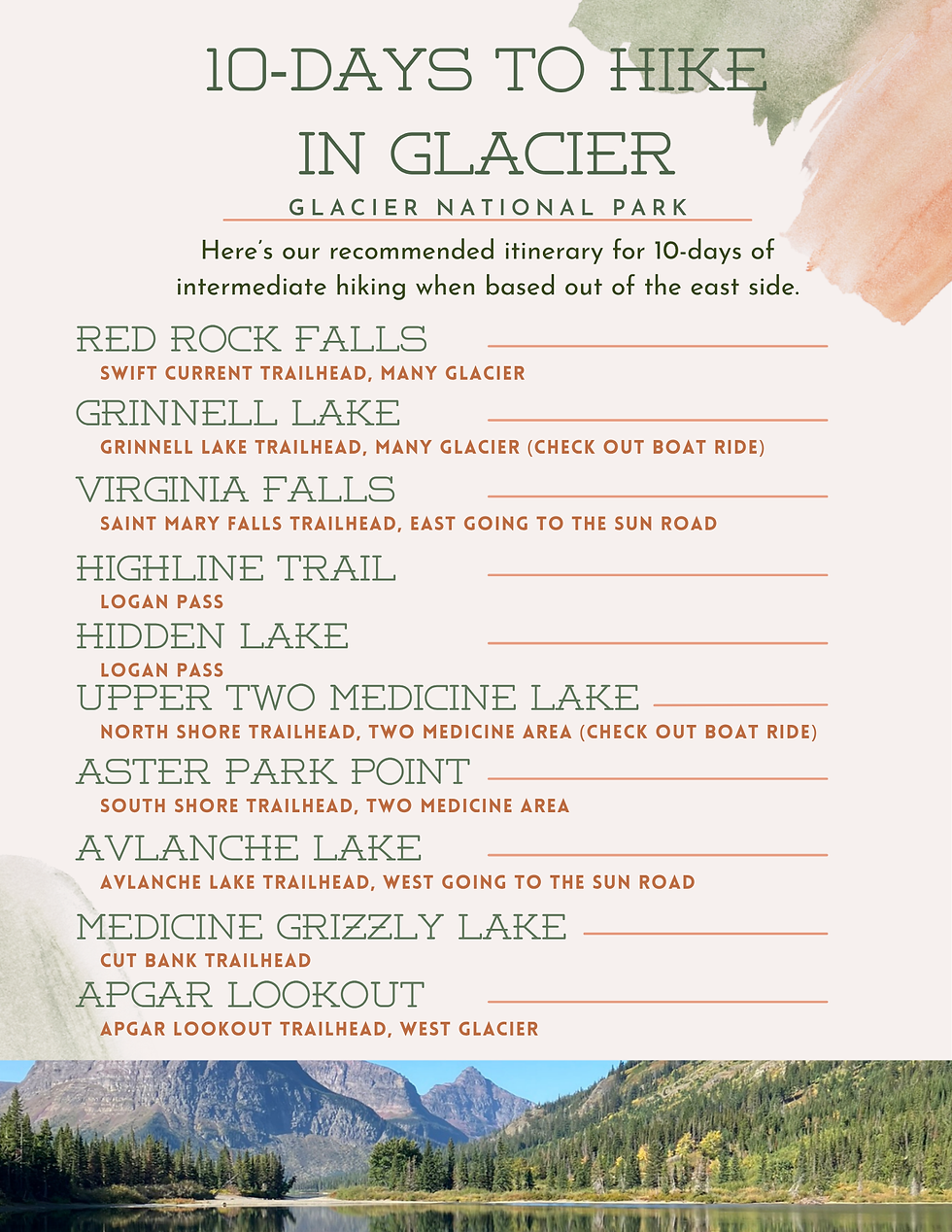 10 go-to hikes in Glacier National Park