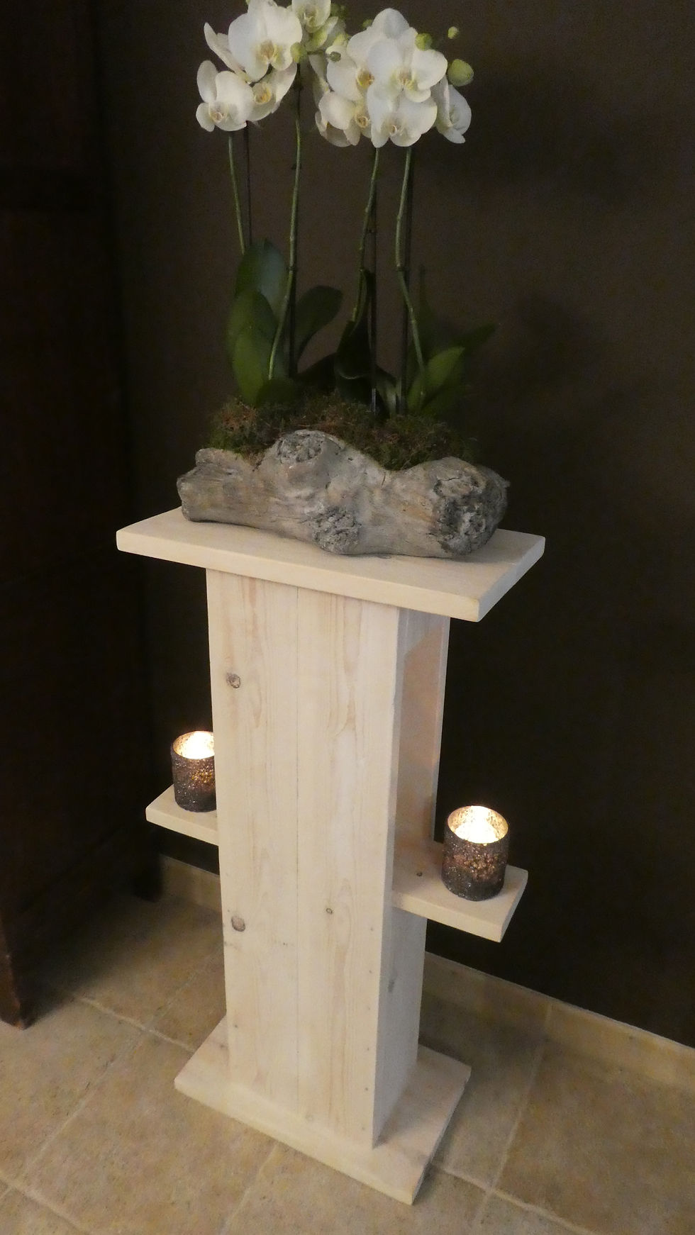 Thumbnail: zuil kolom in steigerhout met white wash