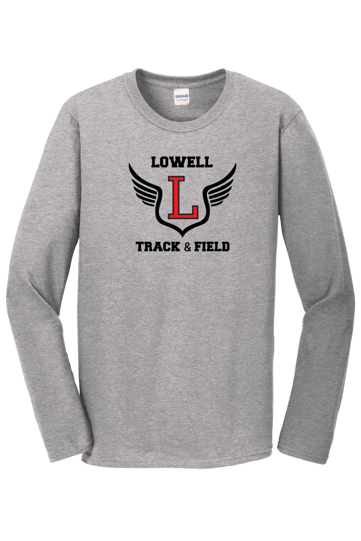Gildan Grey Long Sleeve Lowell Track