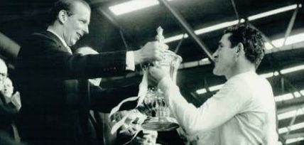 Dave Mackay receives the FA Cup