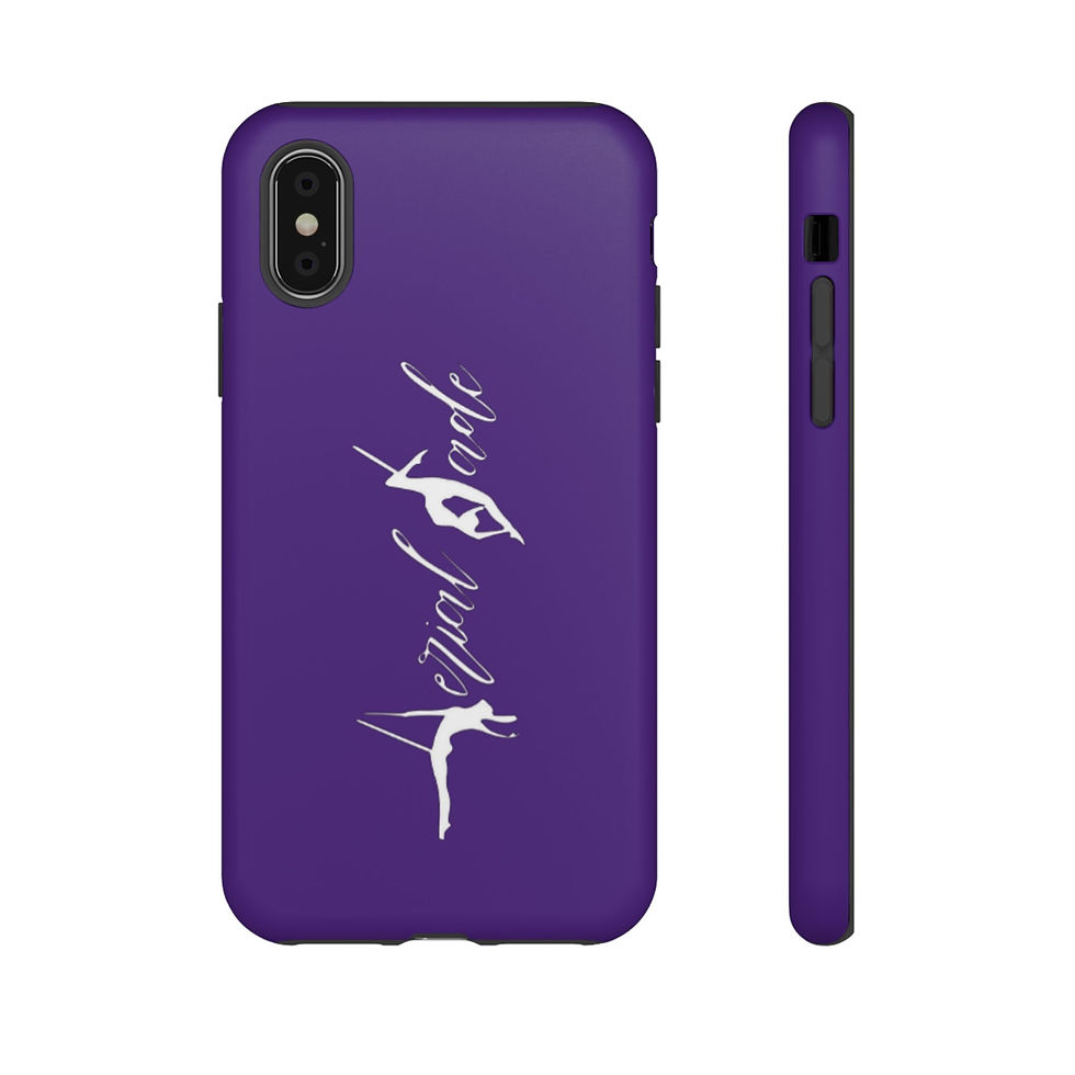 Thumbnail: Purple 'Aerial Arts' Tough Phone Case - Protective Cover