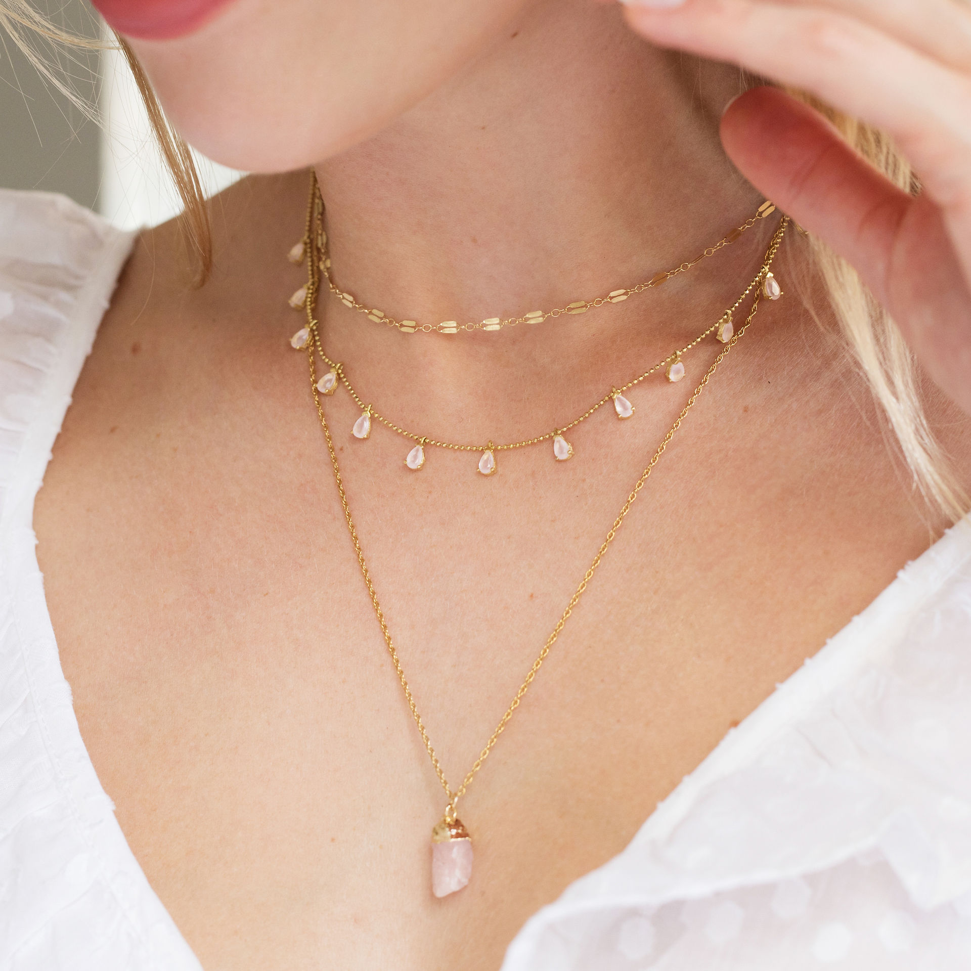 Jewellery Photographer, Jewellery Photography Bristol, Chocianaite, Gold Necklaces, Gold Chains, Jewellery, Gold Jewellery, Pink, Marble, Gold, Layered Necklaces, Gemstone Necklace